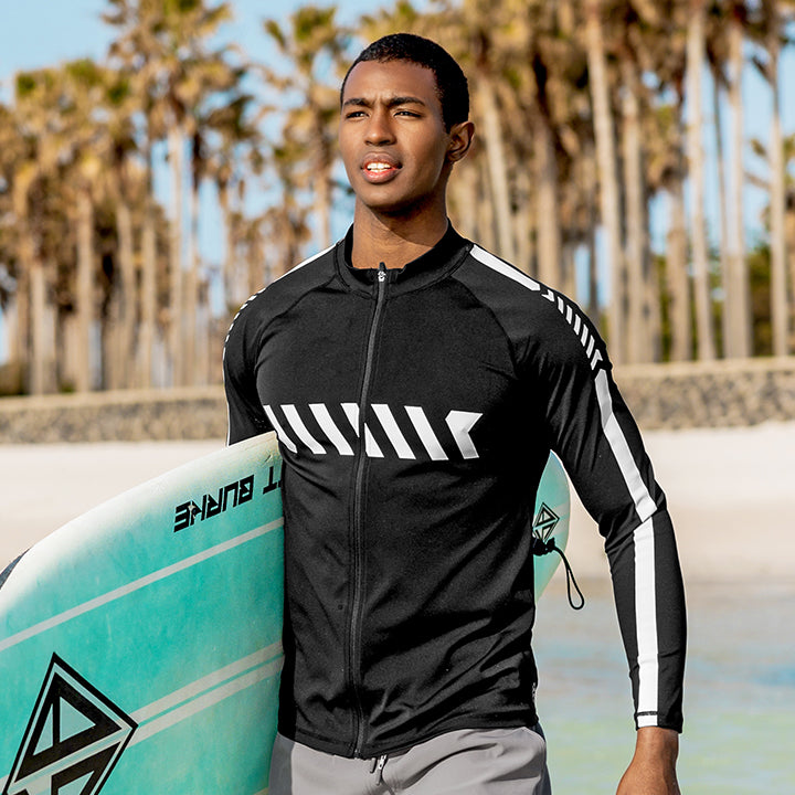 Flash Line Zip-up Rash Guard