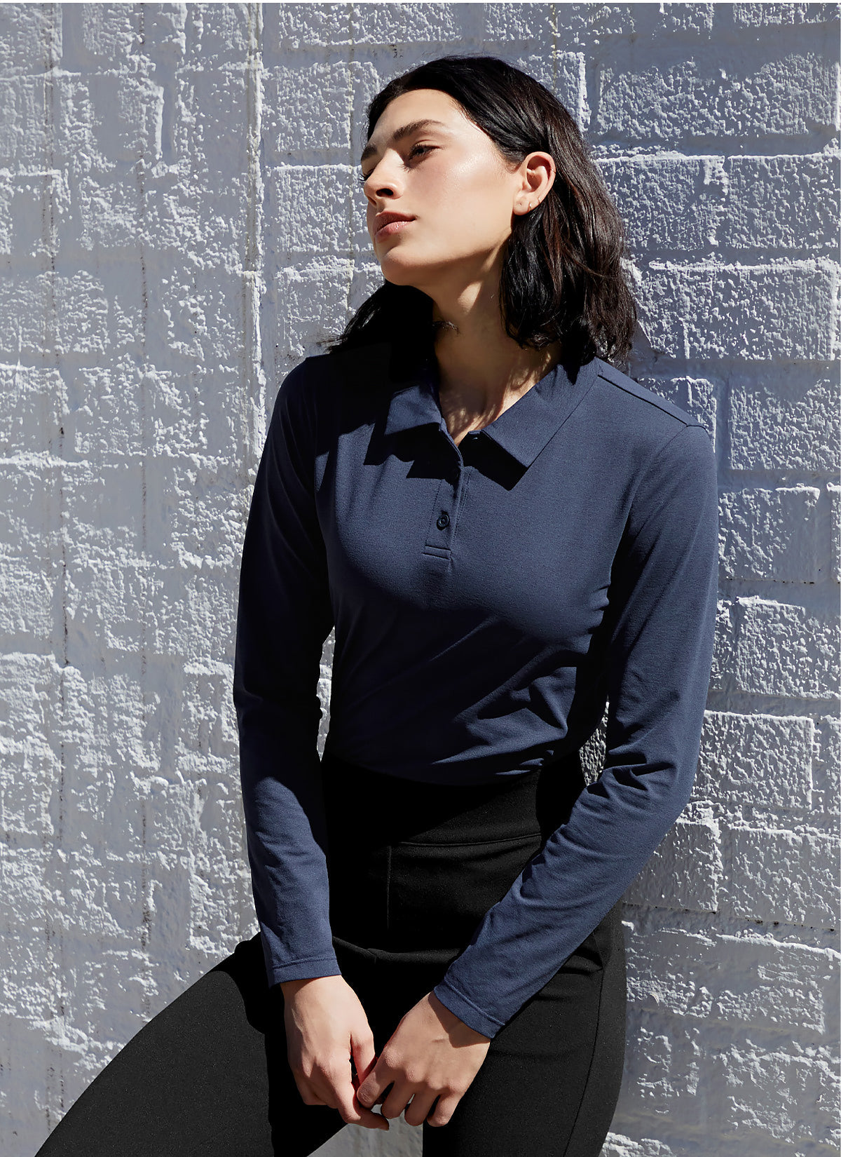 Eco Dex Women Polo Long Sleeve