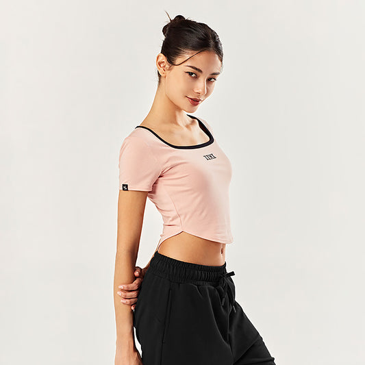 Kelly Square Neck Crop Short Sleeve