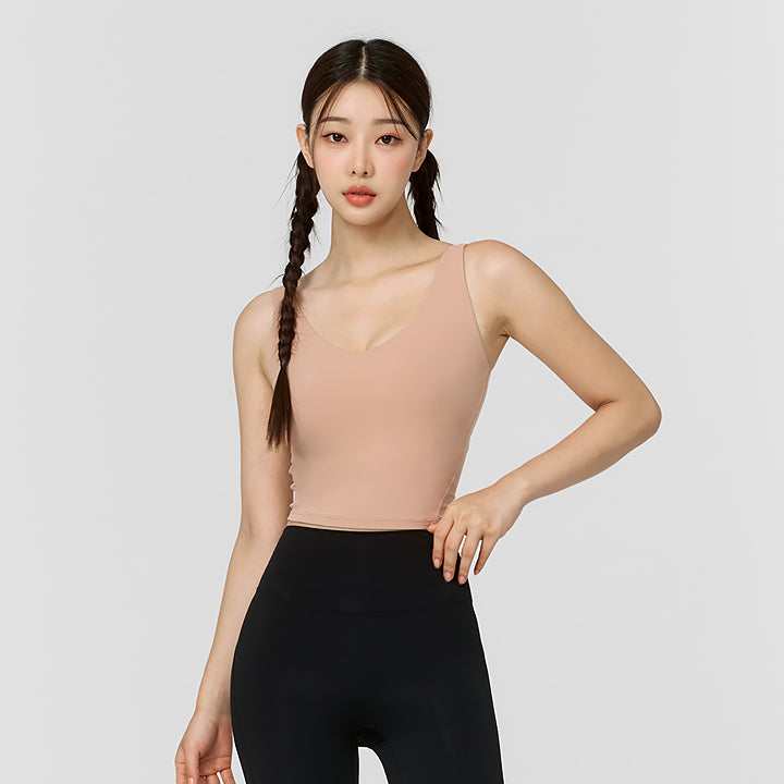 Black Label Signature V-neck Crop Top