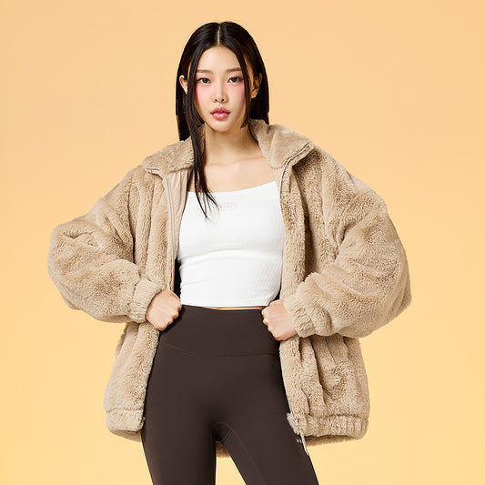 Loose Fit Eco Fur Jacket