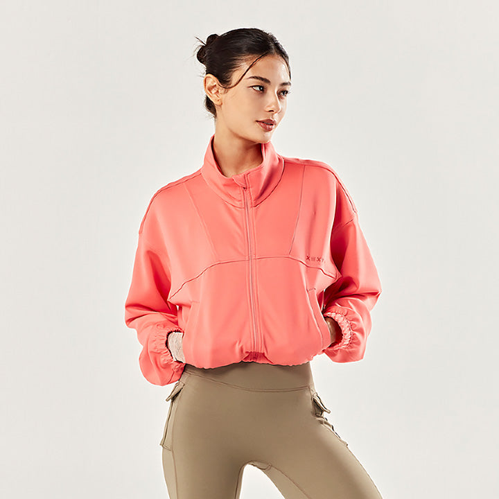 Soft Coushion High Neck Zip-up