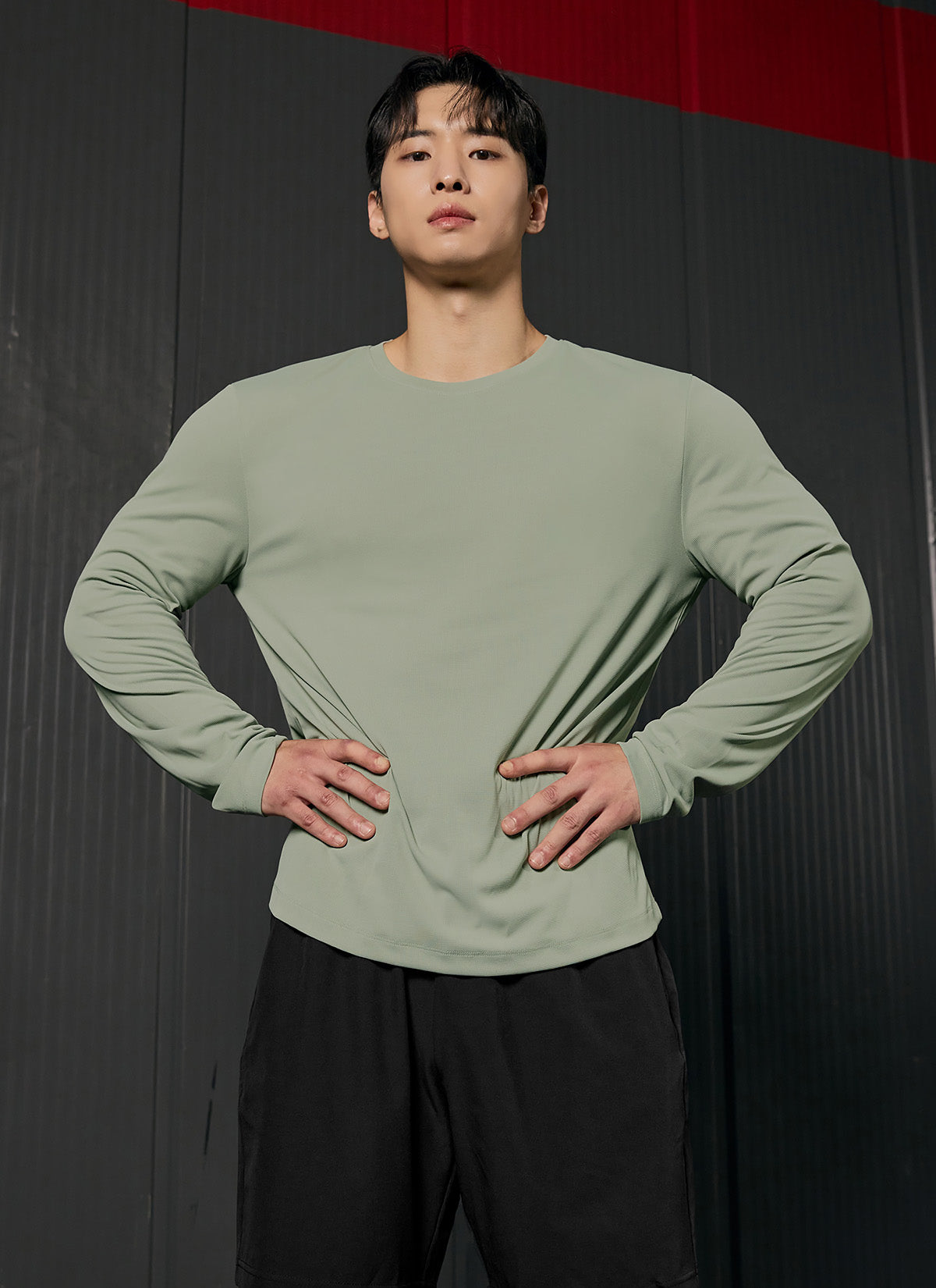 Air Waffle Mesh Men's Regular Fit Long Sleeve