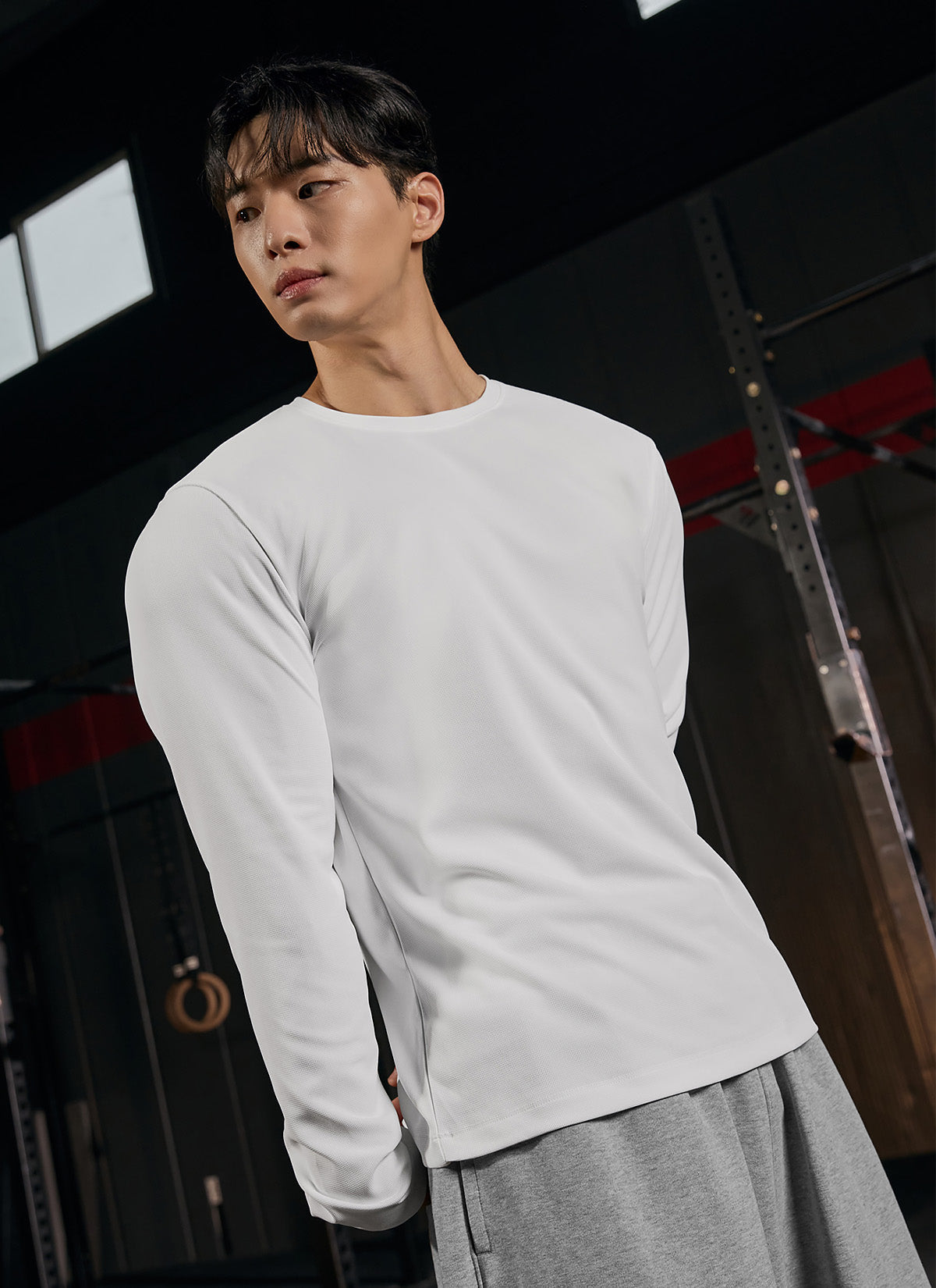 Air Waffle Mesh Men's Regular Fit Long Sleeve