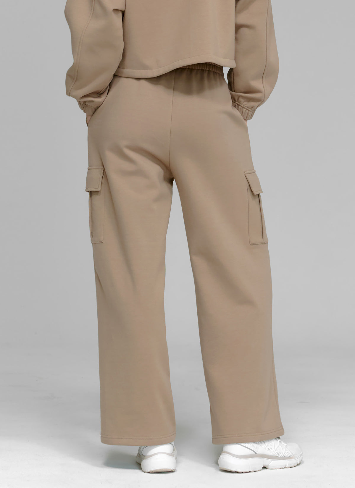 Cotton Fluffy Cargo Wide Pants