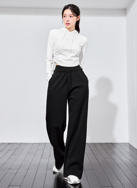 Soft Tension Layered Wide Pants