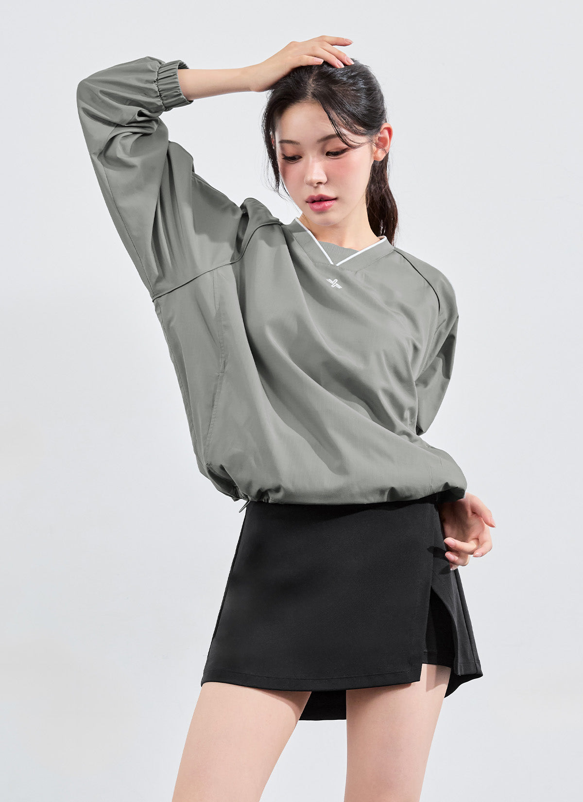 トップス epine piping volume logo sweat トップス epine piping volume logo sweat Retro Cropped Zip-Up