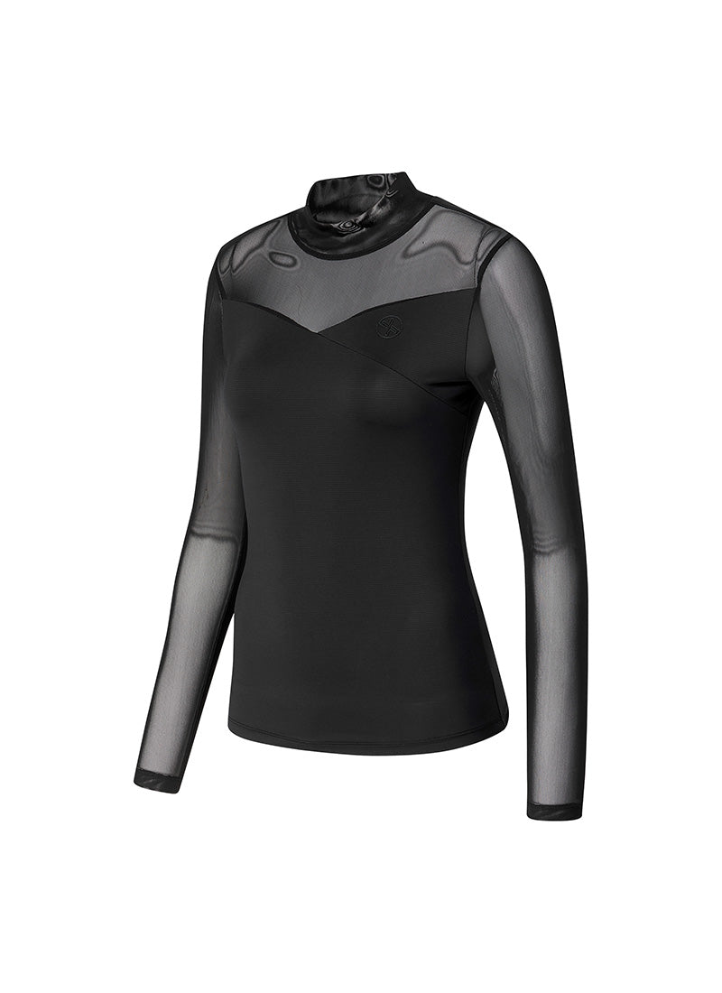 Mock Neck Mesh Mix Baselayer