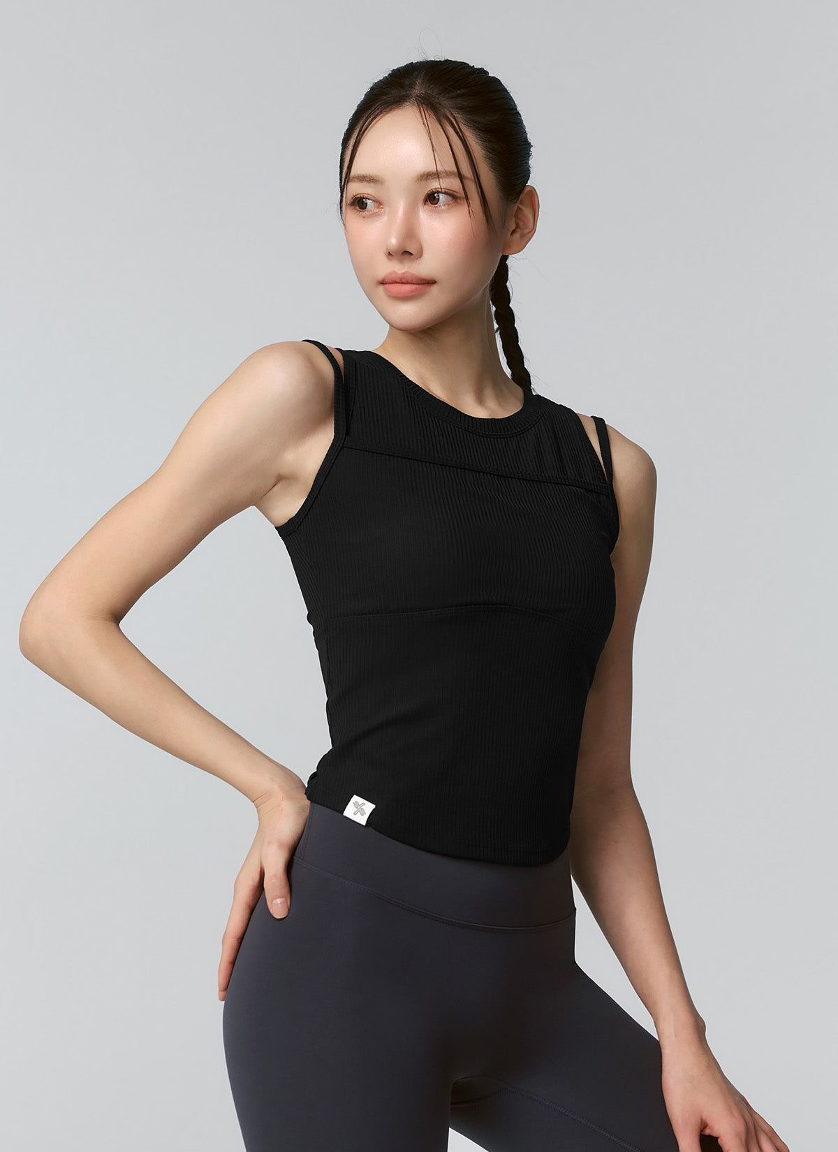 Soft Ribbed Layered Tank Top