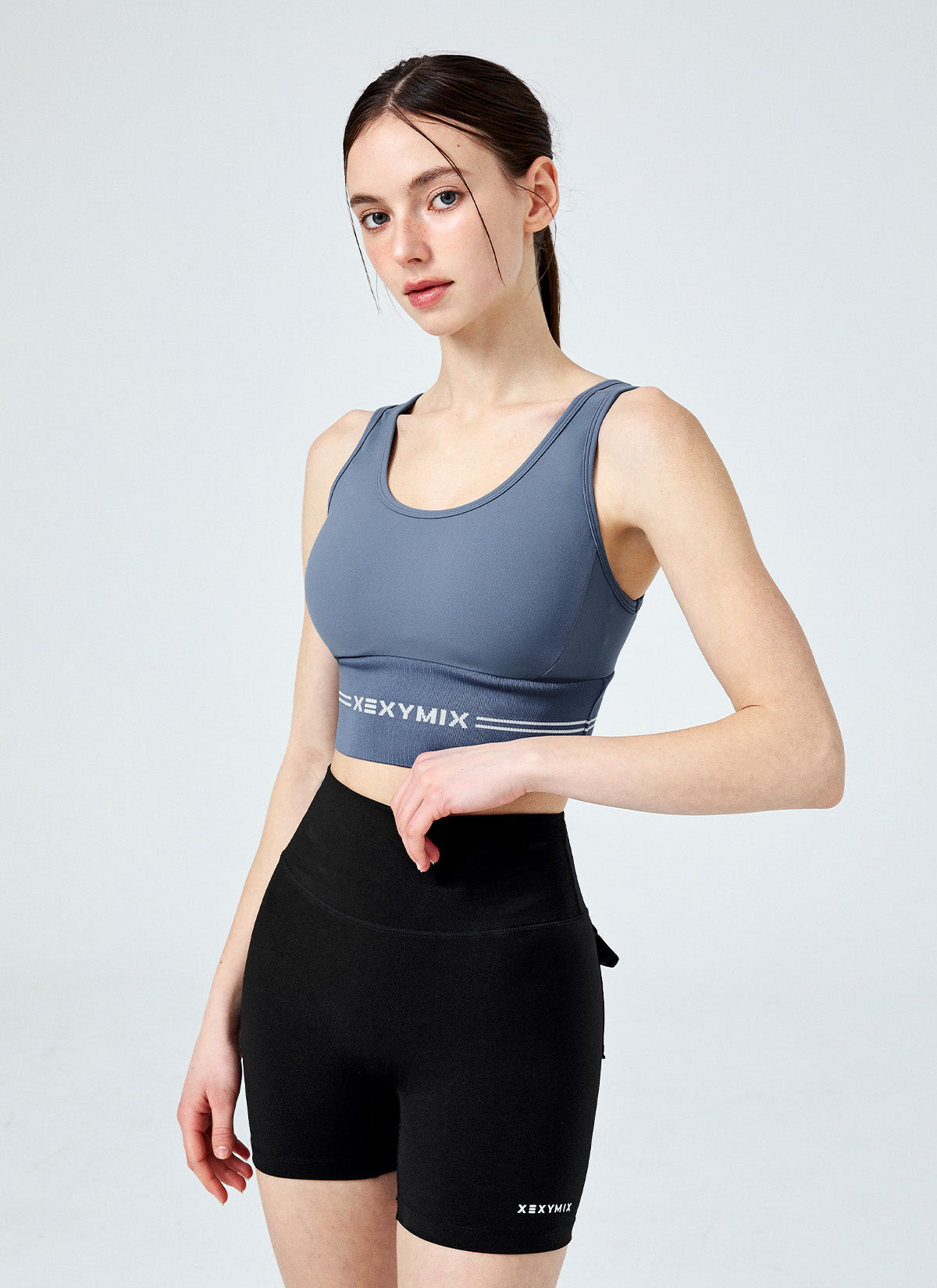 Black Label Power Rise Logo Banding Bra Top