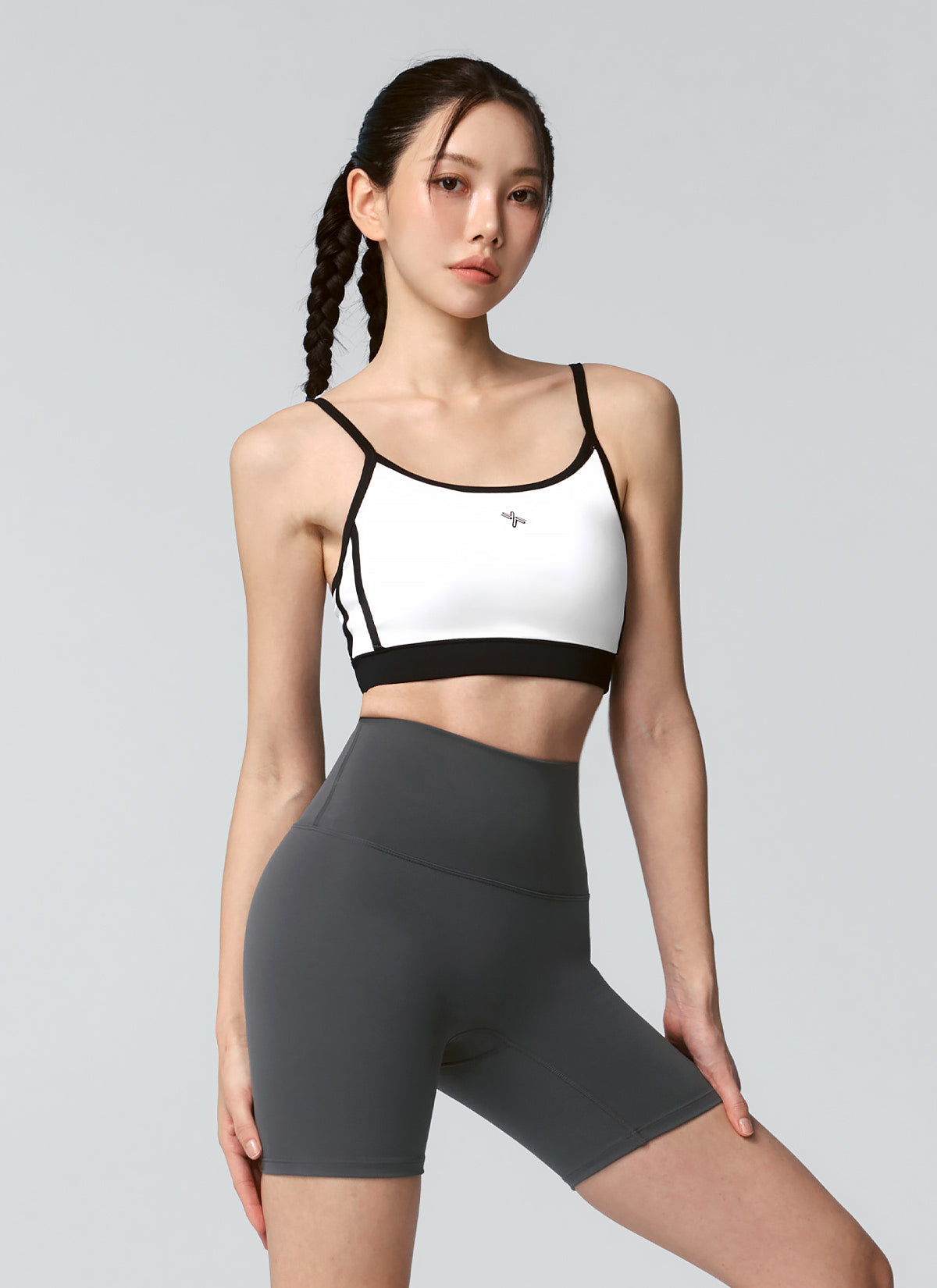 Double Line Color Block Bra Top