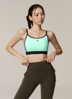 Double Line Color Block Bra