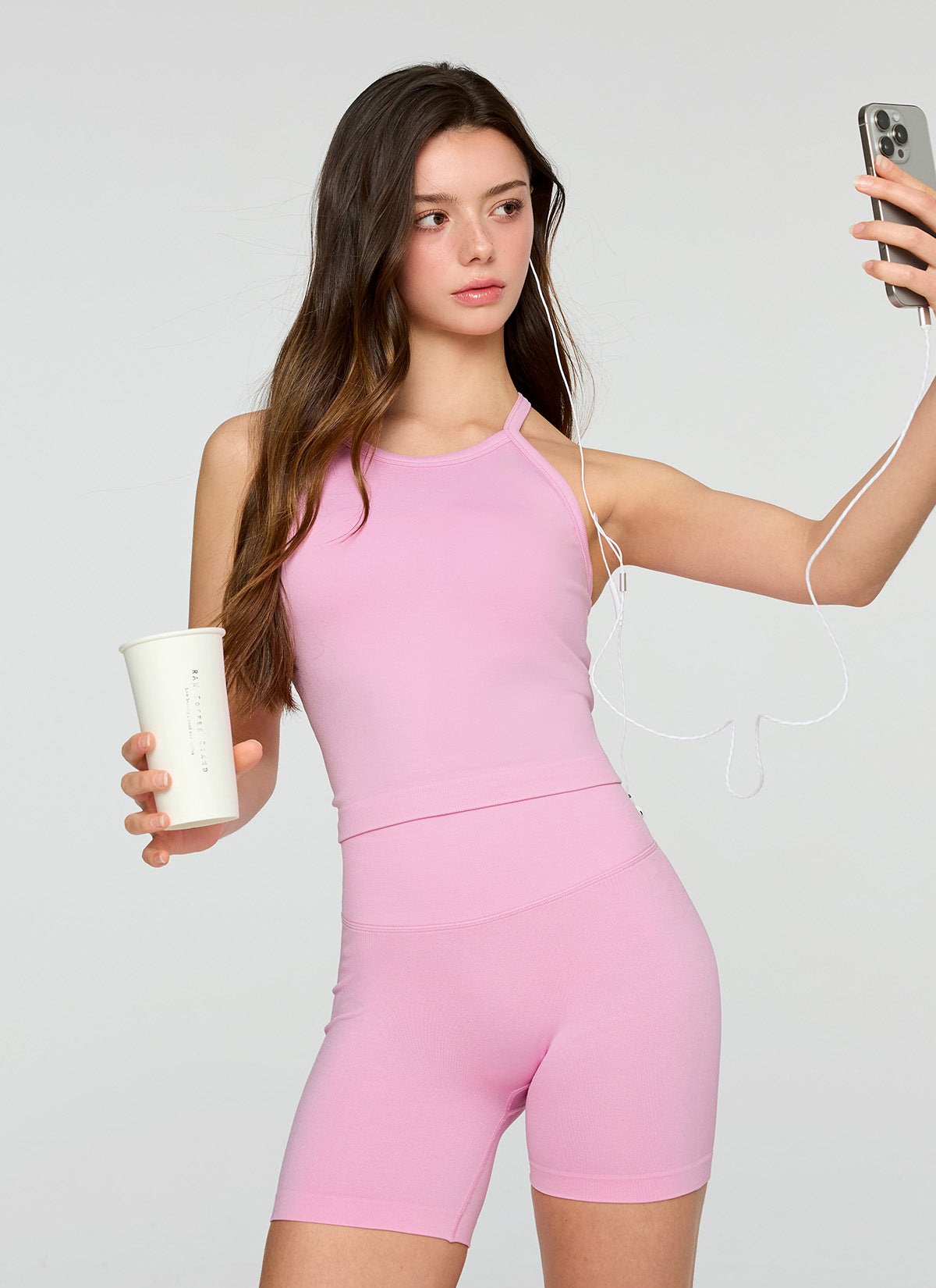Air Seamless Halter Neck Cropped Top