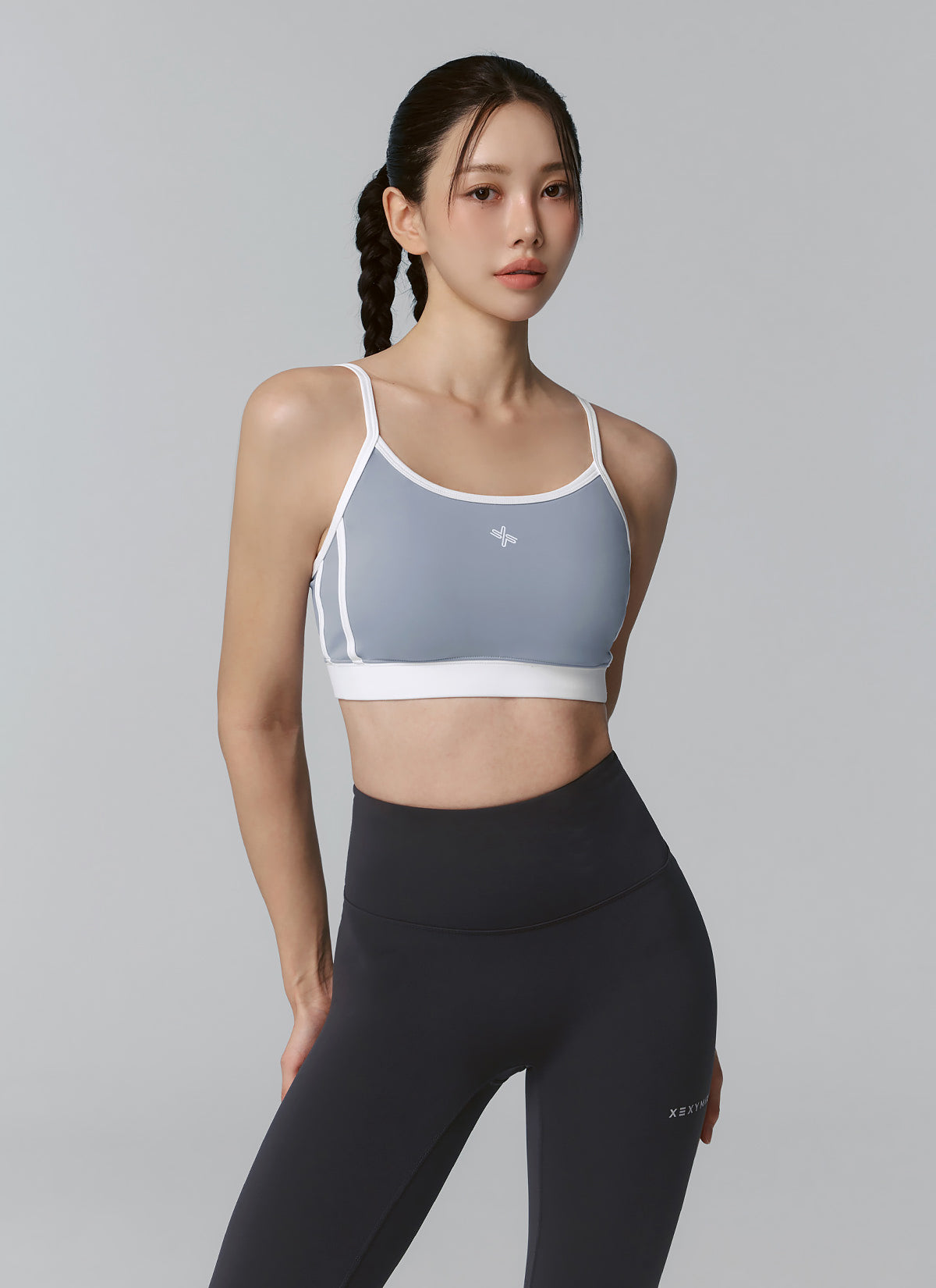 Double Line Color Block Bra Top