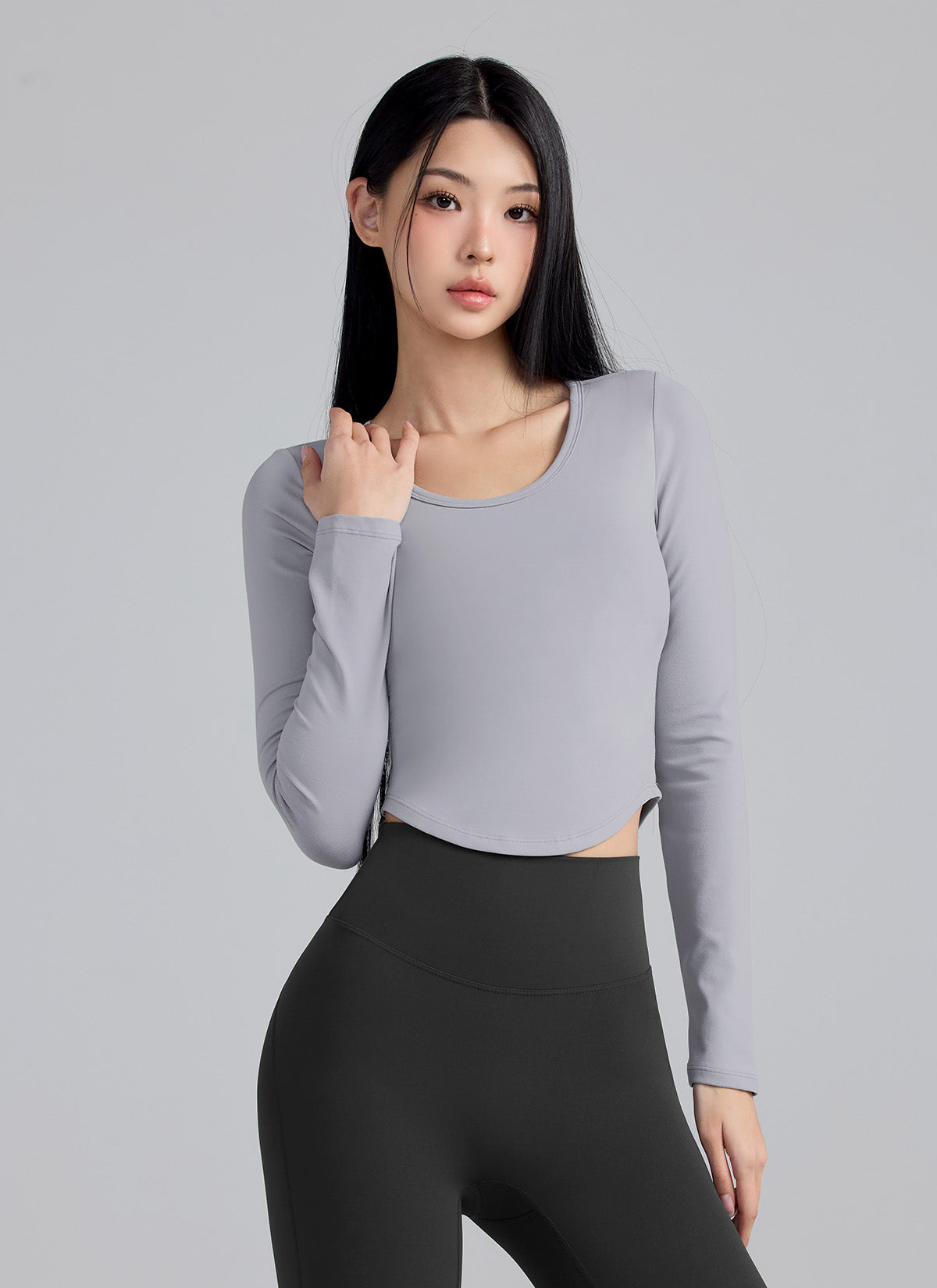 All-in-One In-Pad Cropped Long Sleeve