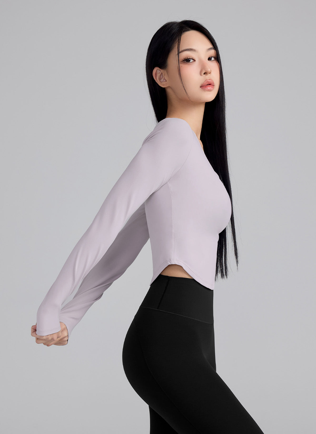 All-in-One In-Pad Cropped Long Sleeve