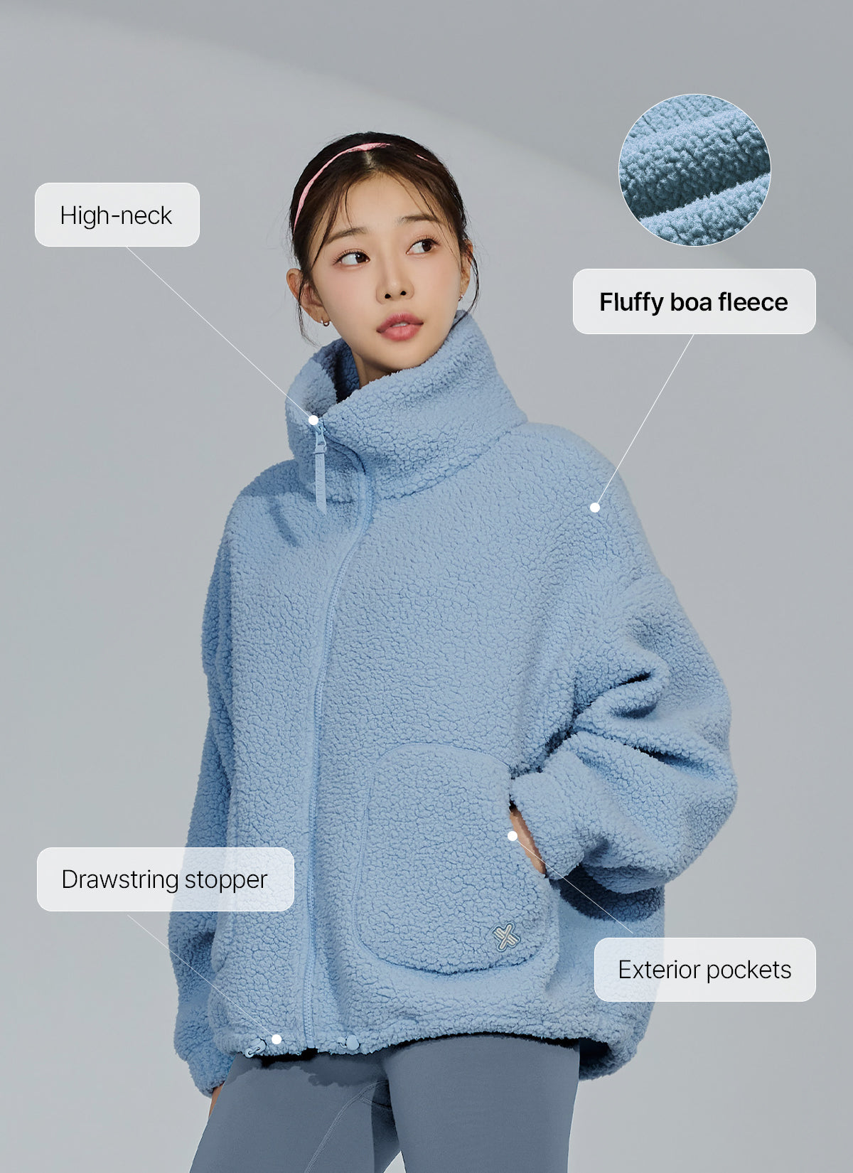 [SET]Sherpa High-neck Jumper