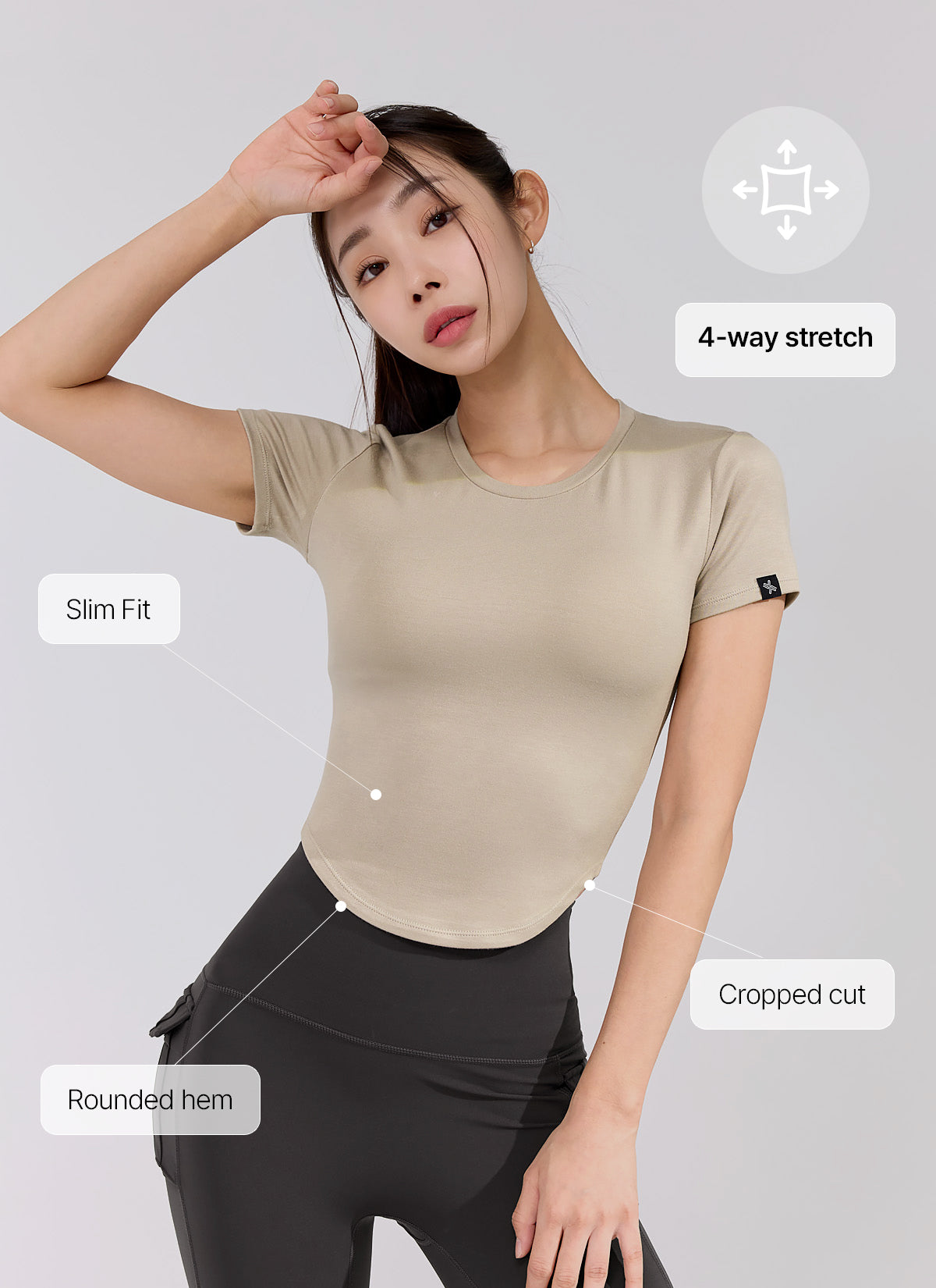 Soft Tension Round Crop Top