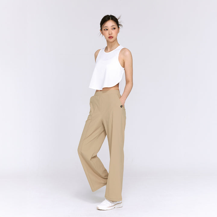 Tricot Pintuck Wide Pants