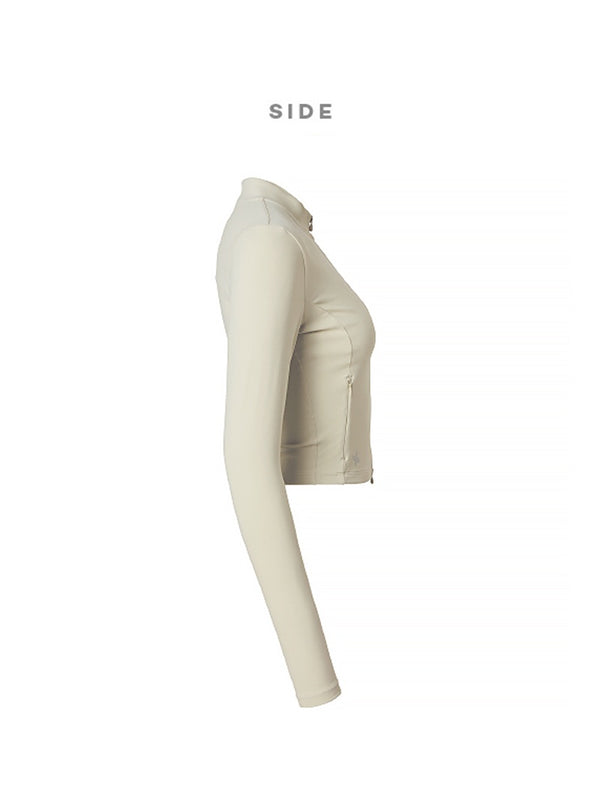 Slim Fit Crop Zip-up Jacket