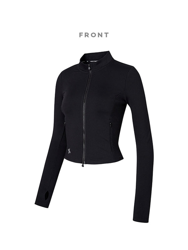 Slim Fit Crop Zip-up Jacket