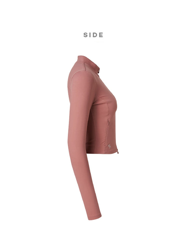 Slim Fit Crop Zip-up Jacket