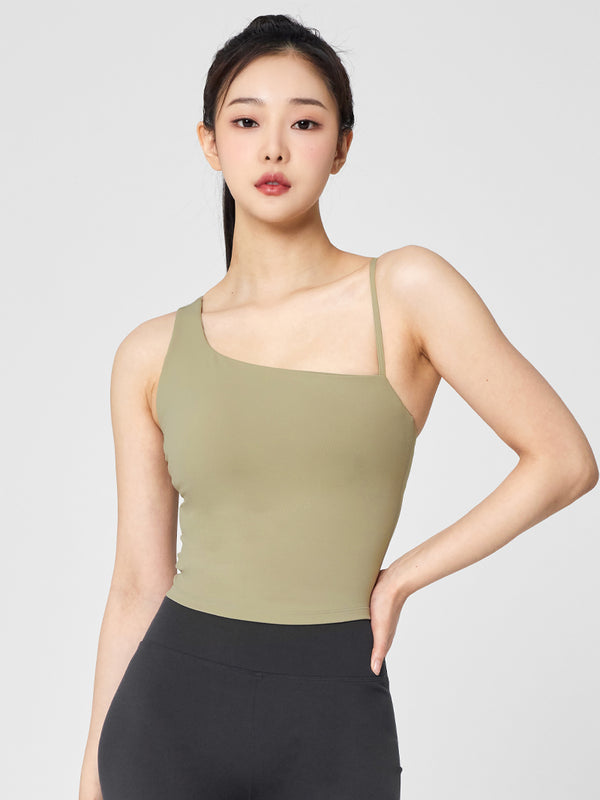 Unbalance Strap Crop Top