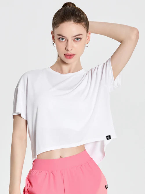 Back Slit Crop T-Shirt