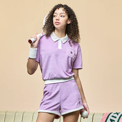 Sporty Terry Color Block T-Shirt