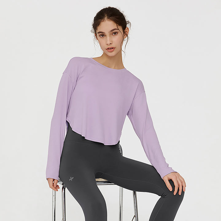 Easy Round Crop Long Sleeve