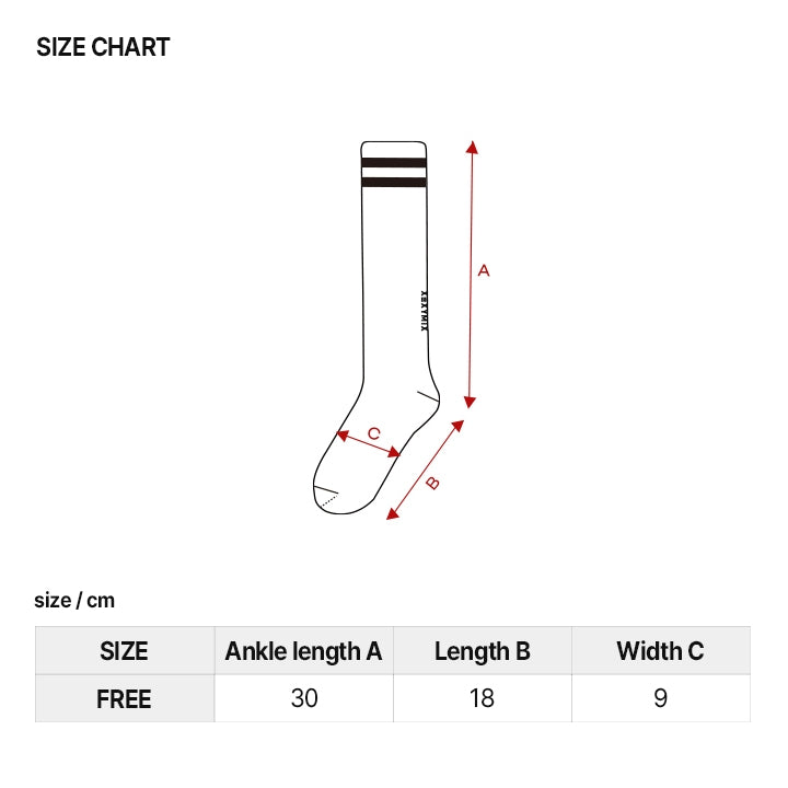 Size Chart for Socks